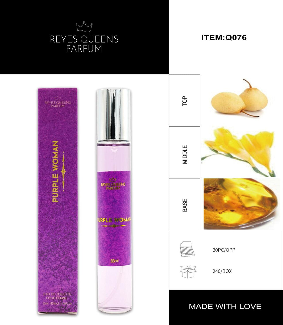 Perfume Eau de Toilette Pure Woman pour Femme 33ml – Belleza Natural y Elegancia Pura en Cada Gota