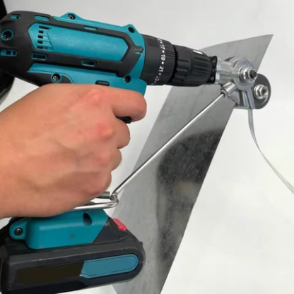 Taladro Eléctrico 48V con Set de 24 Piezas + Cortador de Lámina Galvanizada – Potencia Profesional y Precisión Total
